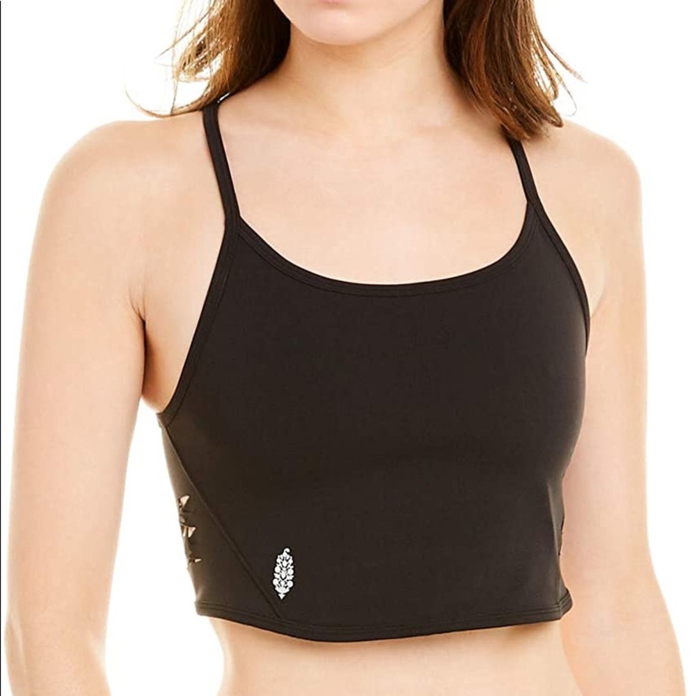 Free People Movement Revelation Crop Top Black